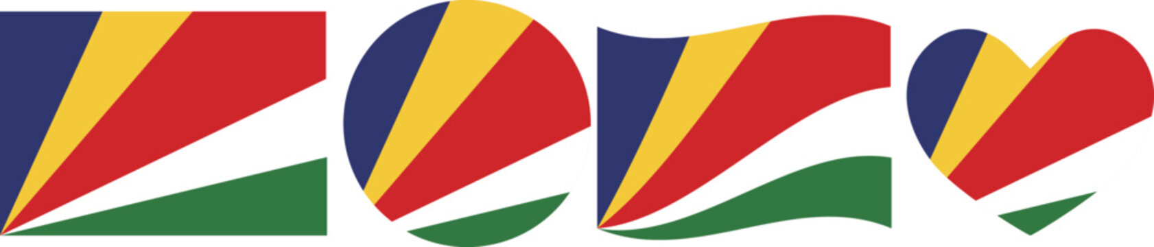 Seychelles flag illustrator country flags symbol National Collection International  Set