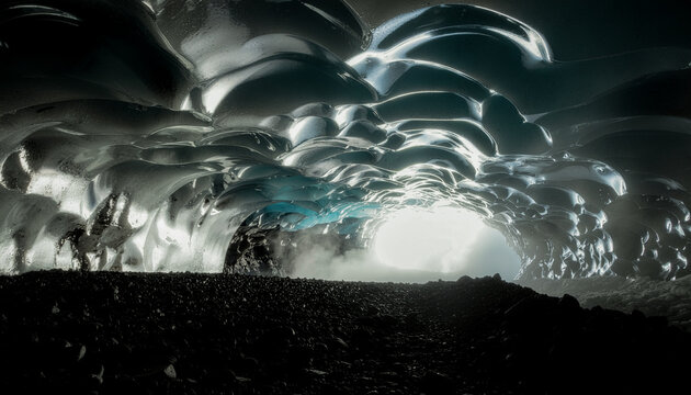 Cinematic Backlit Steam Effect Inside Icy Chamber Volumetric Fog Master 4K