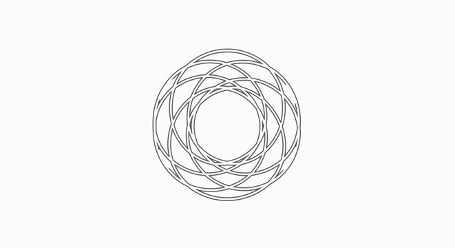 Braided metal wire circle shape.