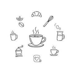 Fototapeta premium Coffee Cup with Steam Rising.