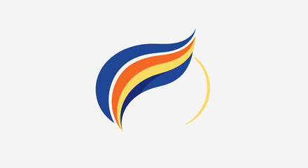Obraz premium Colorful flame logo design element.