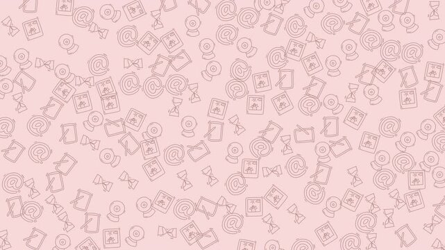 A charming seamless background featuring various communication and technology icons. Perfect for digital projects social media graphics or website backgrounds with a modern aesthetic.