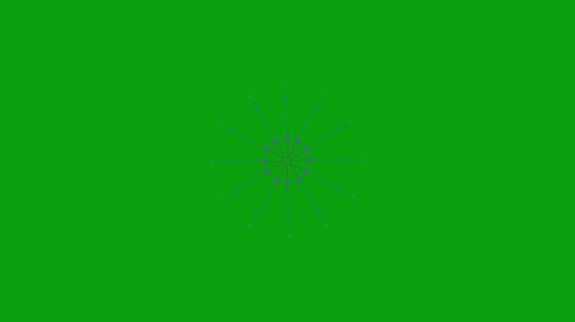 Circular cyan color sound wave equalizer animation featuring rhythmic audio pulses, digital waveform motion and modern music visualization effects on deep green background 4K resolution