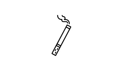 Cigarette Line Icon Tobacco Smoking Vector Symbol Illustration