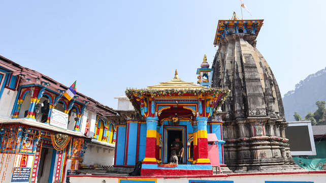 Ancient Ukhimath Omkareshwar Shiva Temple of Uttarakhand, India.