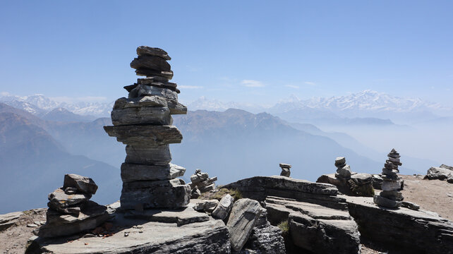 Beautiful View of Chandrashila Peak, Uttarakhand, India.