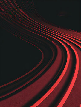 Abstract sports poster design with dynamic running track
