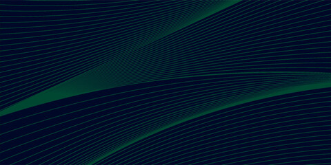 Obraz premium Abstract futuristic dark green background with glowing lines. Vector illustration