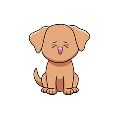 Fototapeta premium Cute Puppy Dog Illustration