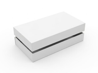 Fototapeta premium White shoe box isolated on white background