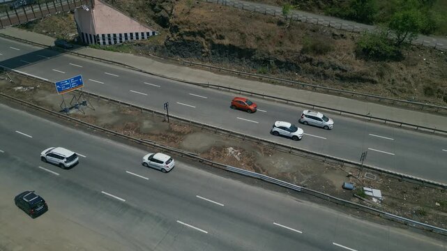 Modern Highway Engineering at Missing Link Start Point Aerial View