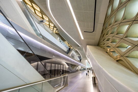 Riyadh Metro KAFD King Abdullah Financial District Station by Zaha Hadid Architects in Saudi Arabia
