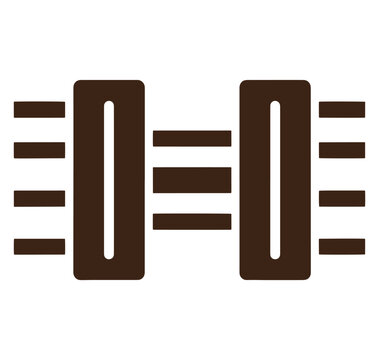 brown equal sign symbol with lines on white background