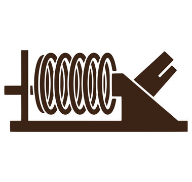Brown mousetrap with spring mechanism and wooden base  pest control device