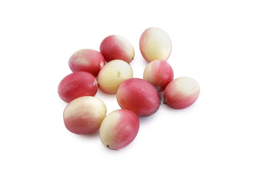 Pile of Karonda Fruit, Carissa carandas L. Karanda; Carunda isolated on a transparent background