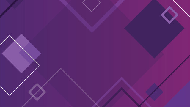 a rich purple and magenta abstract background featuring layered geometric squares, diamonds, and intersecting lines