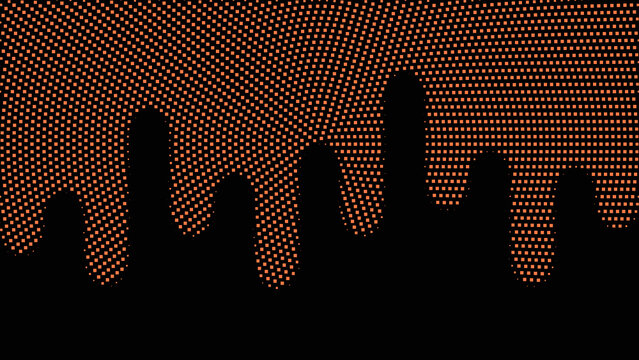 Abstract Halftone Dotted Wave Gradient Background