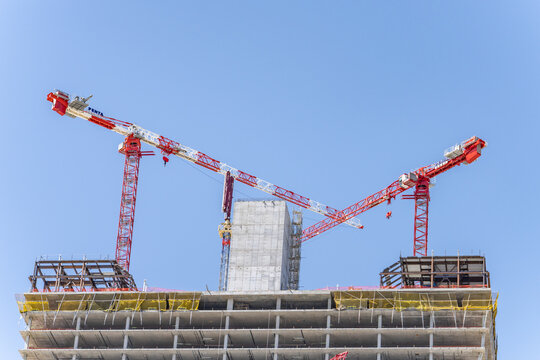 Hard Rock Las Vegas is a casino hotel resort under construction at the center of the Las Vegas Strip in Paradise, Clark County, Nevada. Basin and Range Province, Mojave Desert. 
