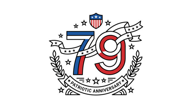 Celebrating 79th Patriotic Anniversary with Festive Design