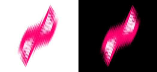 Pink glowing energy abstract motion trail isolated on transparent background for creative visual design projects and digital art compositions with vibrant neon colors. © Design Bross