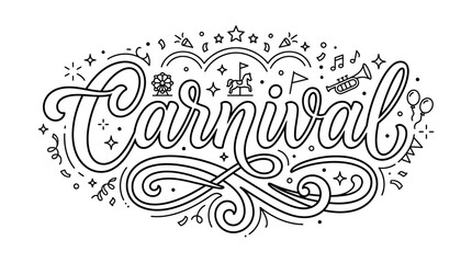 Fototapeta premium Colorful carnival celebration with festive decorations (1)