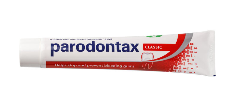 Parodontax classic toothpaste tube for oral hygiene