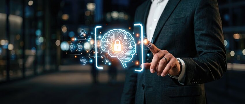 Innovative business strategies urban environment digital technology presentation nighttime setting professional perspective future concepts for enhanced security solutions