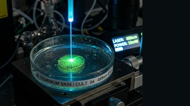 Laser Treatment on Cell Culture in Laboratory for Skin Research