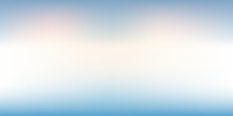 Obraz premium Serene panoramic seascape of a calm blue ocean meeting a light sky with few clouds on the horizon, with ample copy space.