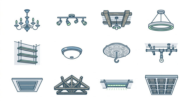 Assorted Ceiling Lighting and Ventilation Fixtures
