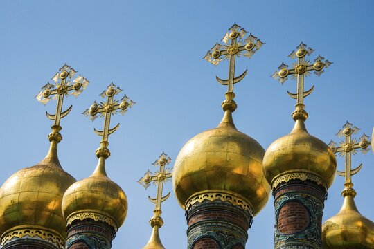 Golden domes, Kremlin, Moscow, Russia