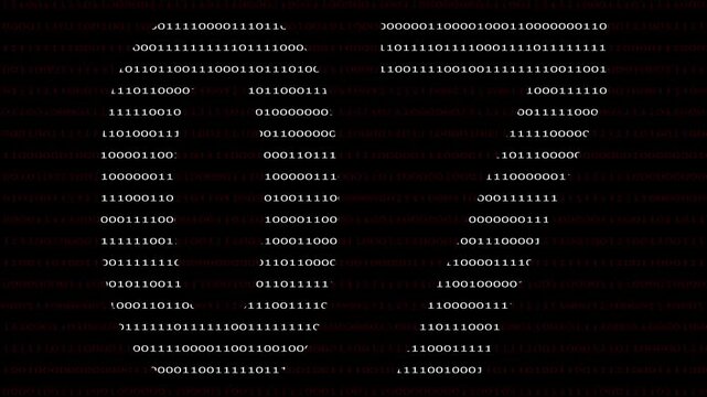 02 Number name in Binary Code Pattern. Binary numbers base background. Digital technology.