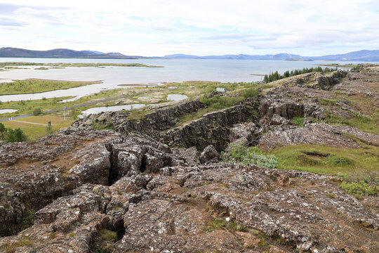 Landscape in Thingvellir-Althing - Pingvellir- National Park- Iceland 