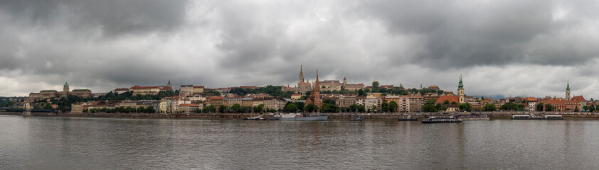 Fototapeta premium Panoramic views of Buda from the banks of the Danube (Hungary)