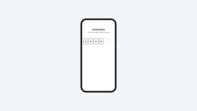 Network security mobile app screen concept detailing a 6 digit connection verification code popup panel with animated input validation and active access granted screen layout