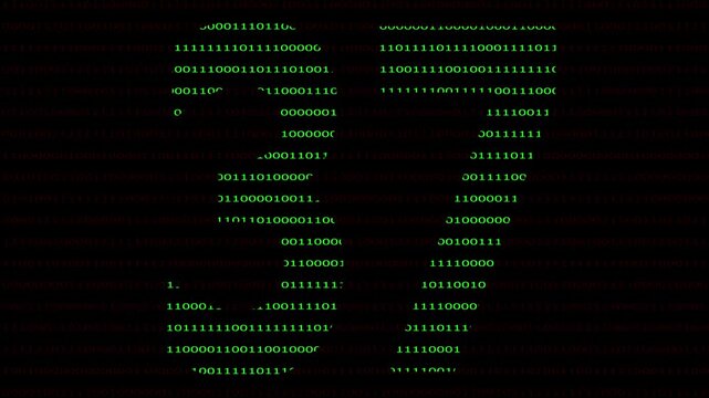37 Number name in Binary Code Pattern. Binary numbers base background. Digital technology.
