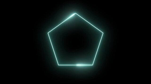 Neon Glowing Circle Frame flicker animation.