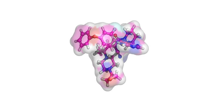 Rilzabrutinib, hematology drug / reversible covalent Bruton tyrosine kinase inhibitor for immune thrombocytopenia, 3D molecule 4K