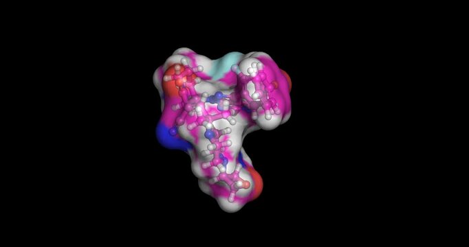 Rilzabrutinib, hematology drug / reversible covalent Bruton tyrosine kinase inhibitor for immune thrombocytopenia, 3D molecule spinning, 4K