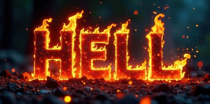 Fiery hell font letter A, realistic flames, sparks , gothic-font, fiery-font