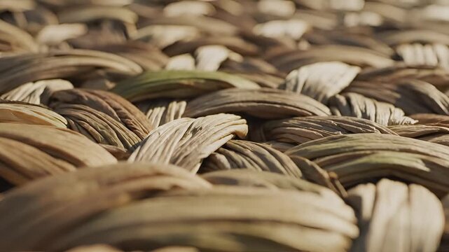 Closeup Macro Shot of Woven Natural Fiber Texture 8.