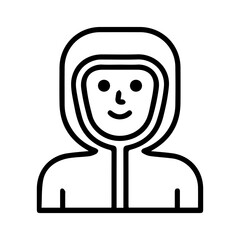 Fototapeta premium Person wearing hoodie