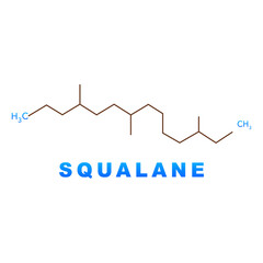 Obraz premium Squalane molecular structure. vector illustration