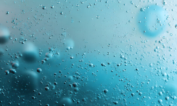 water drops on blue background