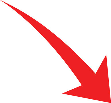 Bold downward red arrow icon