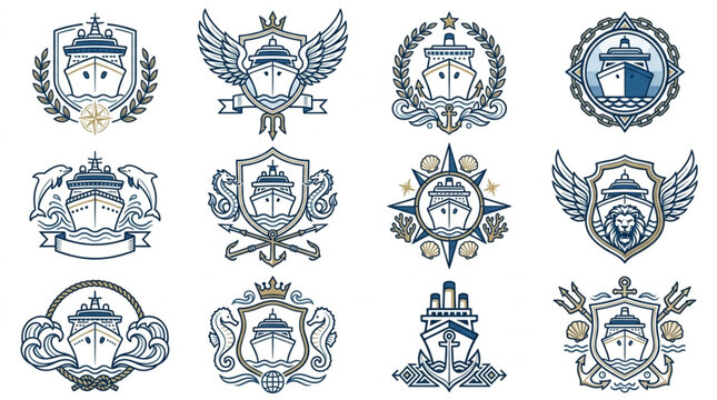 Collection of Naval and Maritime Emblems