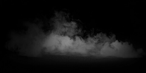 Fototapeta premium Thin cinematic ground fog isolated overlay