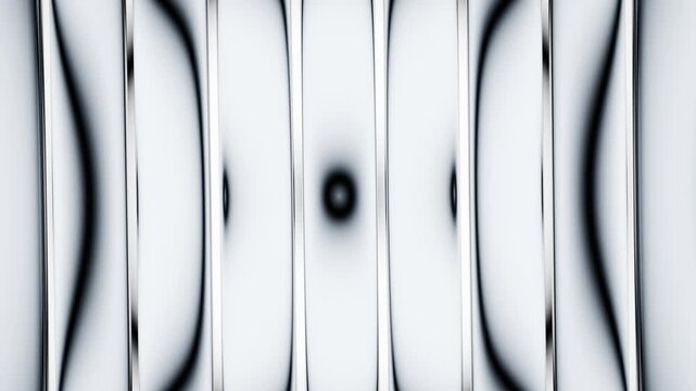 Abstract black and white striped background, 3D hypnotic fantasy background, 4K seamless computer graphic animation.