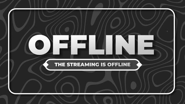 Sleek Dark Twitch Offline Screen Overlay Design for Modern Gaming Streams.