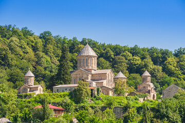 Obraz premium Gelati Monastery complex on a green hillside near Kutaisi